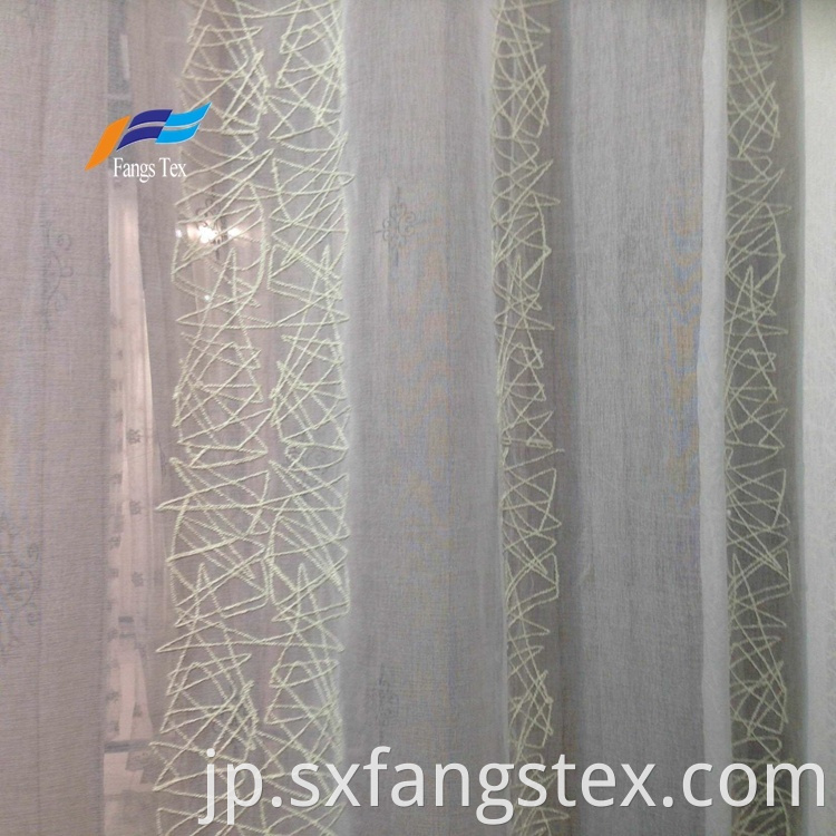 Voile Embroidery 100% Polyester Sound Proof Curtain 3